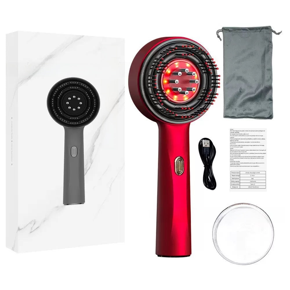 Scalp Massage Comb with Red Light Therapy and Essence Infusion